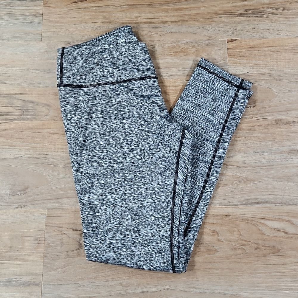 💜Reebok Black & White Variegated Athletic Fleece Lined Pants Medium